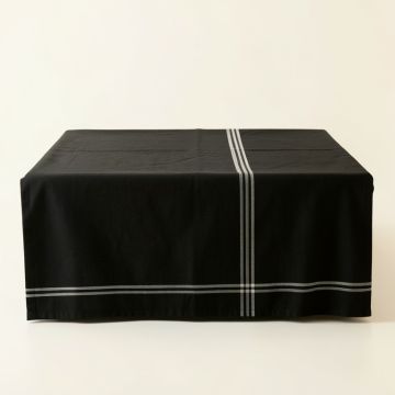 Wren Bend Flat Bed Sheet - Black (synthetic illustration; no displayed measurements)