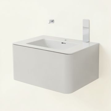 Poulos Modern 24 '' Wall Mounted Single Bathroom Vanity Set (synthetic illustration; no displayed measurements)
