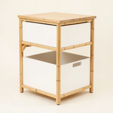 Vale Arc Freestanding Pull-Out Hamper Cabinet - White (synthetic illustration; no displayed measurements)