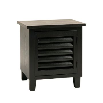 Pine Edge Nightstand - Black