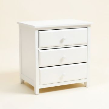 Sara 3 - Drawer Nightstand In White (synthetic illustration; no displayed measurements)