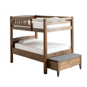 Shyann Staircase Twin Over Full Bunk Bed With Trundle