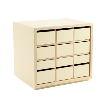 Pine Dale Small-Parts Storage Drawer Cabinet - Cream