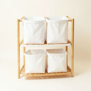 Field Dell Laundry Sorting Station With Plain Removable Bags - White (synthetic illustration; no displayed measurements)