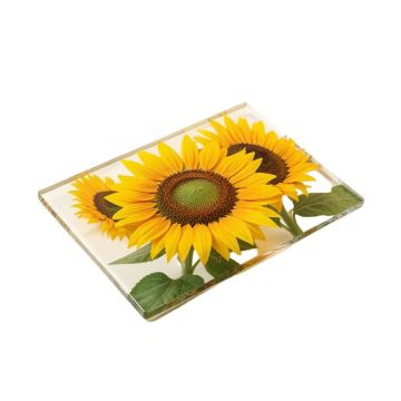 Counterart Glass Sunflower Fields Cutting Board (synthetic illustration; no displayed measurements)