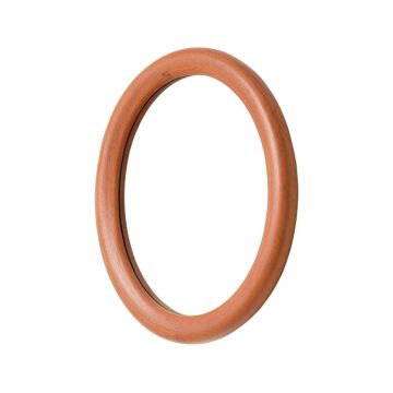 River Bridge Framed Wall Mirror - Terracotta