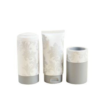Mirror Damask 4-Piece Bathroom Accessory Set