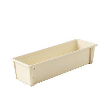 Linden Bend Empty Railing Planter With Integral Brackets - Cream