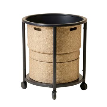 Round Rolling Laundry & Storage Cart
