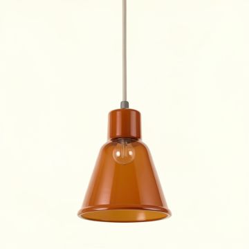 Brook Crest Pendant Light Suspended From One Plain Cable - Terracotta (synthetic illustration; no displayed measurements)