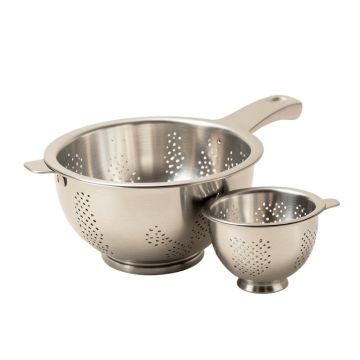Home Basics Stainless Steel 3 Piece Strainer Set