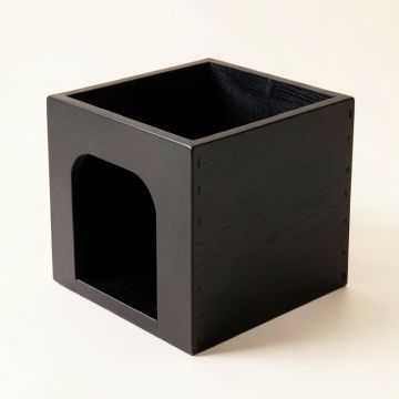 Moss Bridge Empty Furniture-Style Litter Enclosure - Black (synthetic illustration; no displayed measurements)