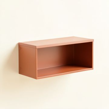 River Arc Wall-Mounted Shelf - Terracotta (synthetic illustration; no displayed measurements)