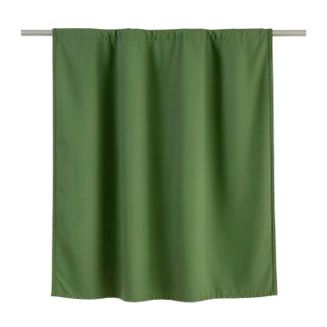 Aspen Canyon Shower Curtain Hanging Flat From A Plain Rod - Green