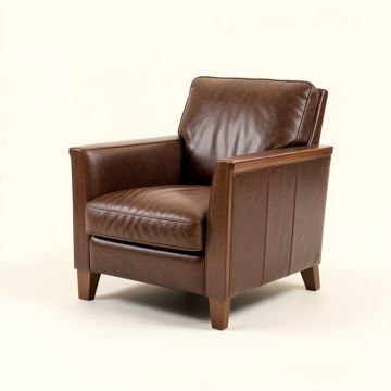 Almaraz 33.7 '' Wide Leather Match Armchair (synthetic illustration; no displayed measurements)