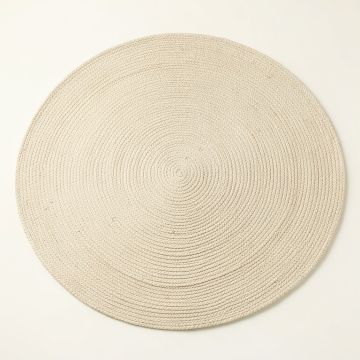 Hazel Bridge Round Area Rug - Ivory (synthetic illustration; no displayed measurements)