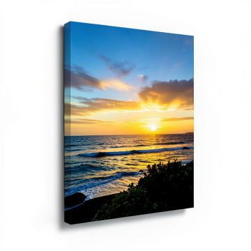 Hawaii Sunset Photographic Print On Canvas (synthetic illustration; no displayed measurements)