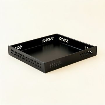 Birch Bend Empty Under-Desk Cable Tray - Black (synthetic illustration; no displayed measurements)