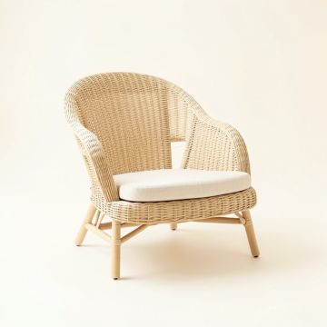 Hill Crossing Outdoor Lounge Chair - Ivory (synthetic illustration; no displayed measurements)