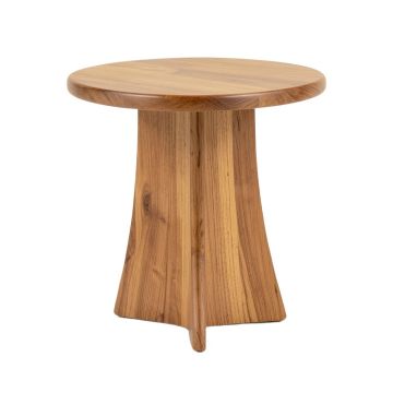 Gerlind Solid Wood Drum End Table