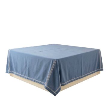 Oak Edge Flat Bed Sheet - Blue