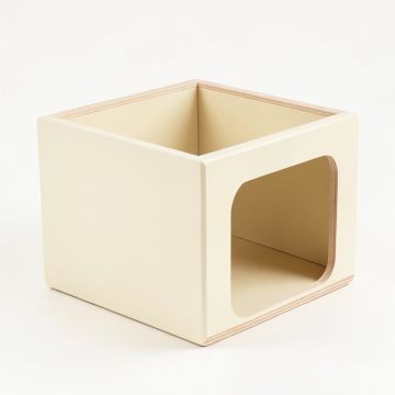 Juniper Crest Empty Furniture-Style Litter Enclosure - Cream (synthetic illustration; no displayed measurements)