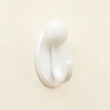 Harbor Arc Wall-Mounted Robe Hook - White (synthetic illustration; no displayed measurements)