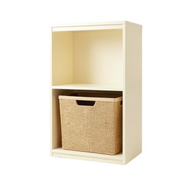 Bay Branch Freestanding Pull-Out Hamper Cabinet - Cream