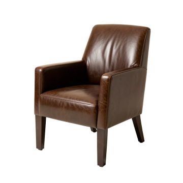 Rockcale Genuine Leather Upholstered Dining Chair