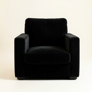 Cove Branch Upholstered Armchair - Black (synthetic illustration; no displayed measurements)
