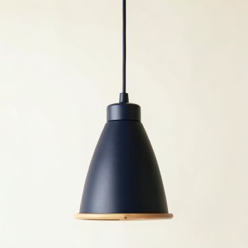Hill Crossing Pendant Light Suspended From One Plain Cable - Navy (synthetic illustration; no displayed measurements)
