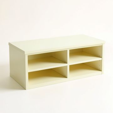 River Edge Shoe Storage Bench - Ivory (synthetic illustration; no displayed measurements)