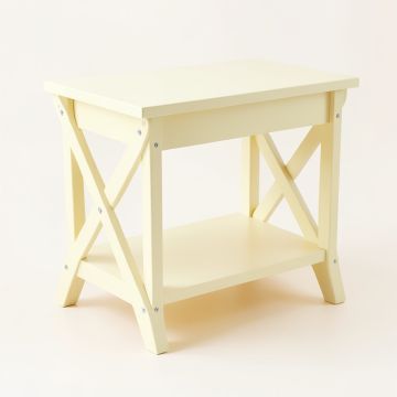 Oak Arc Side Table - Cream (synthetic illustration; no displayed measurements)