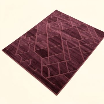 Lincroft Geometric Dark Pink Area Rug (synthetic illustration; no displayed measurements)