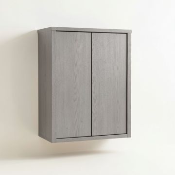Stone Bluff Wall-Mounted Entry Cabinet - Gray (synthetic illustration; no displayed measurements)
