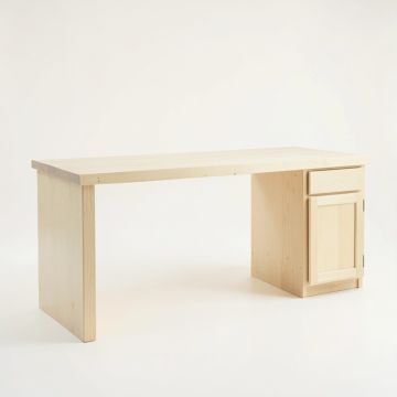 Dune Bend Empty Workshop Workbench - Ivory (synthetic illustration; no displayed measurements)