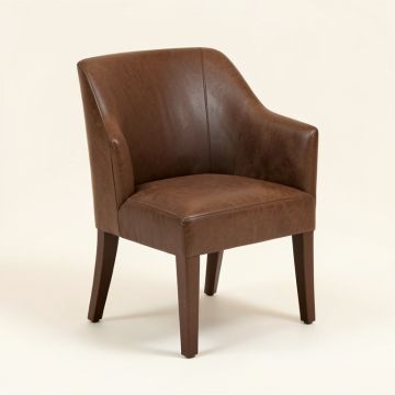 Whipple Slatback Genuine Upholstered Dining Chair (synthetic illustration; no displayed measurements)