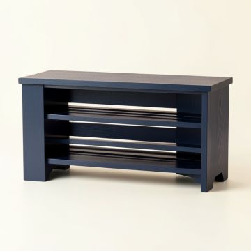 Linden Brook Shoe Storage Bench - Navy (synthetic illustration; no displayed measurements)