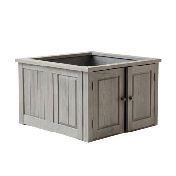 Olive Branch Empty Furniture-Style Litter Enclosure - Gray