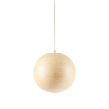 Ridge Crest Pendant Light Suspended From One Plain Cable - Cream