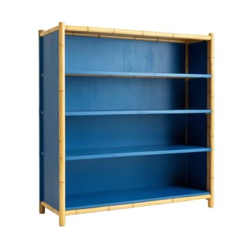 Oak Crossing Freestanding Bookcase - Blue