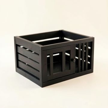 Moss Bend Empty Furniture-Style Pet Crate - Black (synthetic illustration; no displayed measurements)