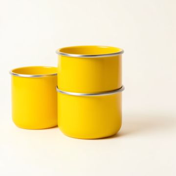 Enameled 3-Container Kitchen Canister Set (synthetic illustration; no displayed measurements)