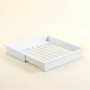 Dune Falls Empty Under-Desk Cable Tray - White (synthetic illustration; no displayed measurements)