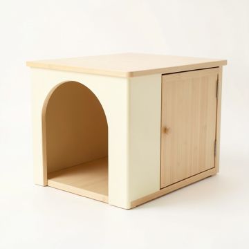 Briar Falls Empty Furniture-Style Litter Enclosure - Cream (synthetic illustration; no displayed measurements)