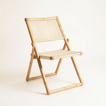 Sage Bridge Folding Outdoor Chair - Ivory (synthetic illustration; no displayed measurements)