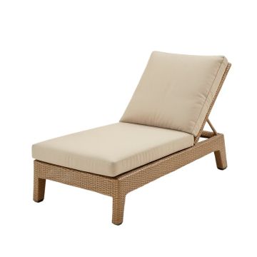 Annoeska Outdoor Reclining Chaise Lounge With Cushion