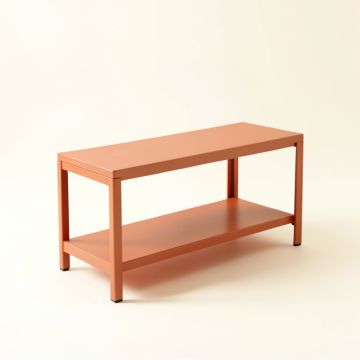 Hazel Arc Narrow Outdoor Storage Bench (synthetic illustration; no displayed measurements)