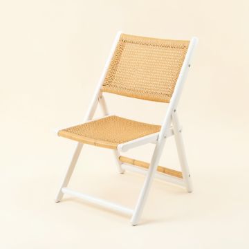 Dawn Branch Folding Outdoor Chair - White (synthetic illustration; no displayed measurements)