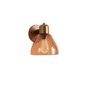 Spruce Bend Wall Sconce Mounted On A Plain Wall - Terracotta